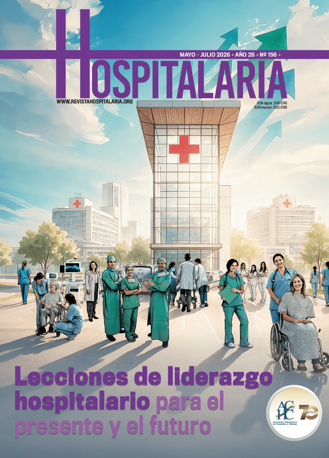 Portada Revista Hospitalaria Nº 156: Lecciones de liderazgo hospitalario para el presente y el futuro